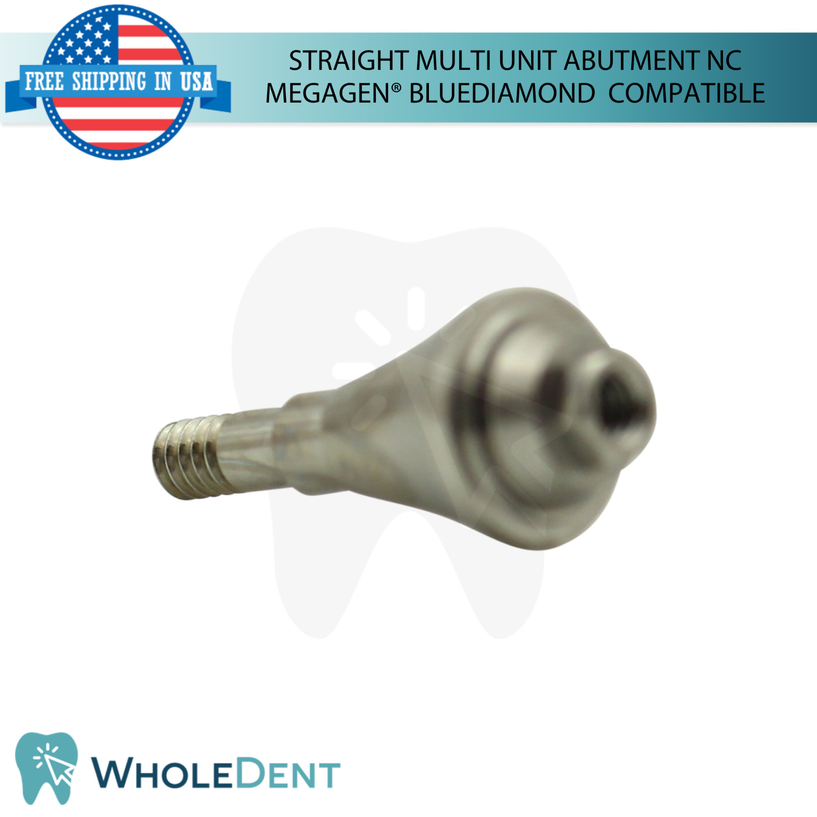 10x Straight Multi Unit Prosthetic Ø4.8mm NC Megagen® BlueDiamond Compatible