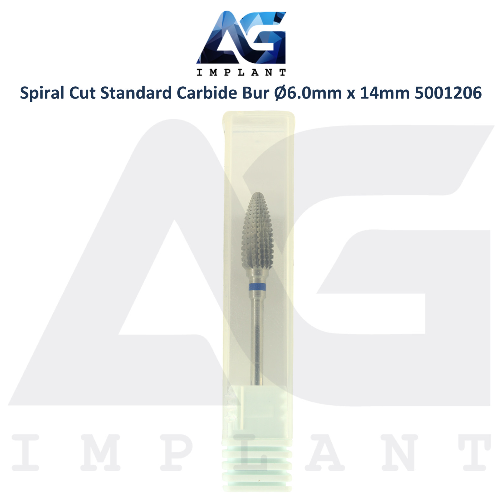Dental Wilson Spiral Cut Standard Bur Ø6.0x14mm Straight Edge Carbide 5001206