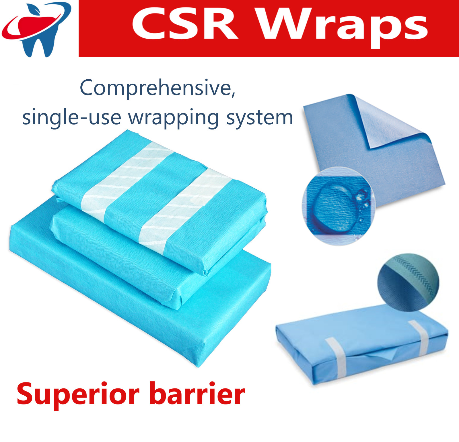 Dental CSR Wrap Sterilization Wrap 12 x 12 30 x 30, 20 x 20, 54 x 54 Upto 500/Cs