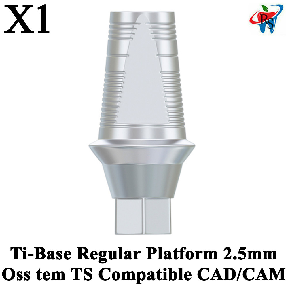 1pcs Dental Oss tem TS Compatible CAD/CAM Ti-Base Regular Platform 2.5m Abutment