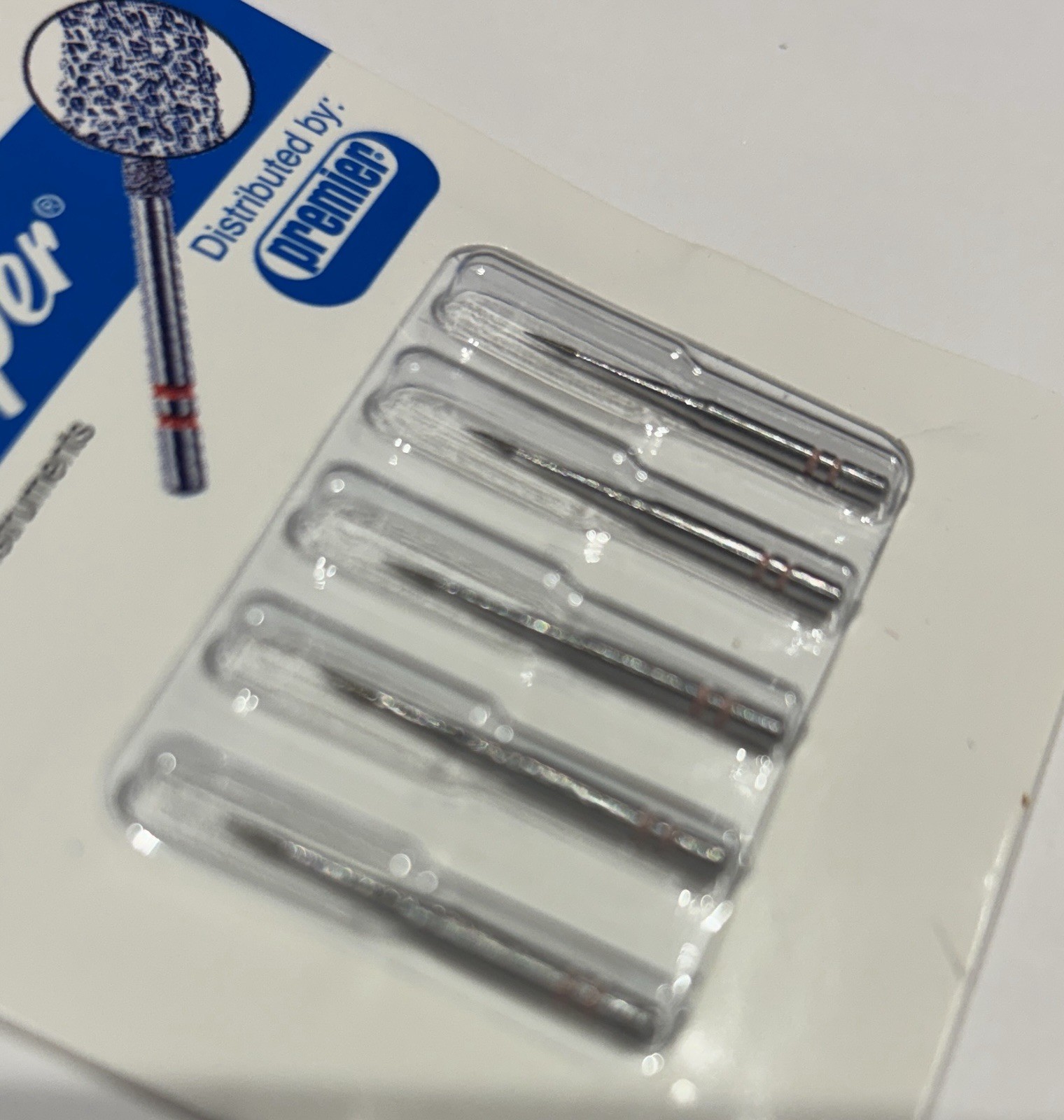 Premier Two 2 Striper Dental Composite Finishing Diamonds 201MF2, 5 Pack
