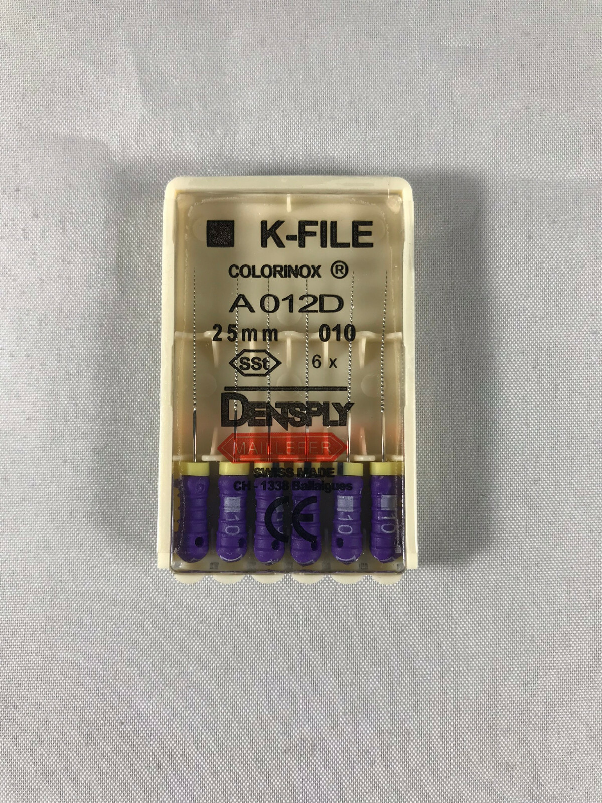 Dentsply Maillefer K-file Endodontic stainless steel 25mm All sizes 6files/pk