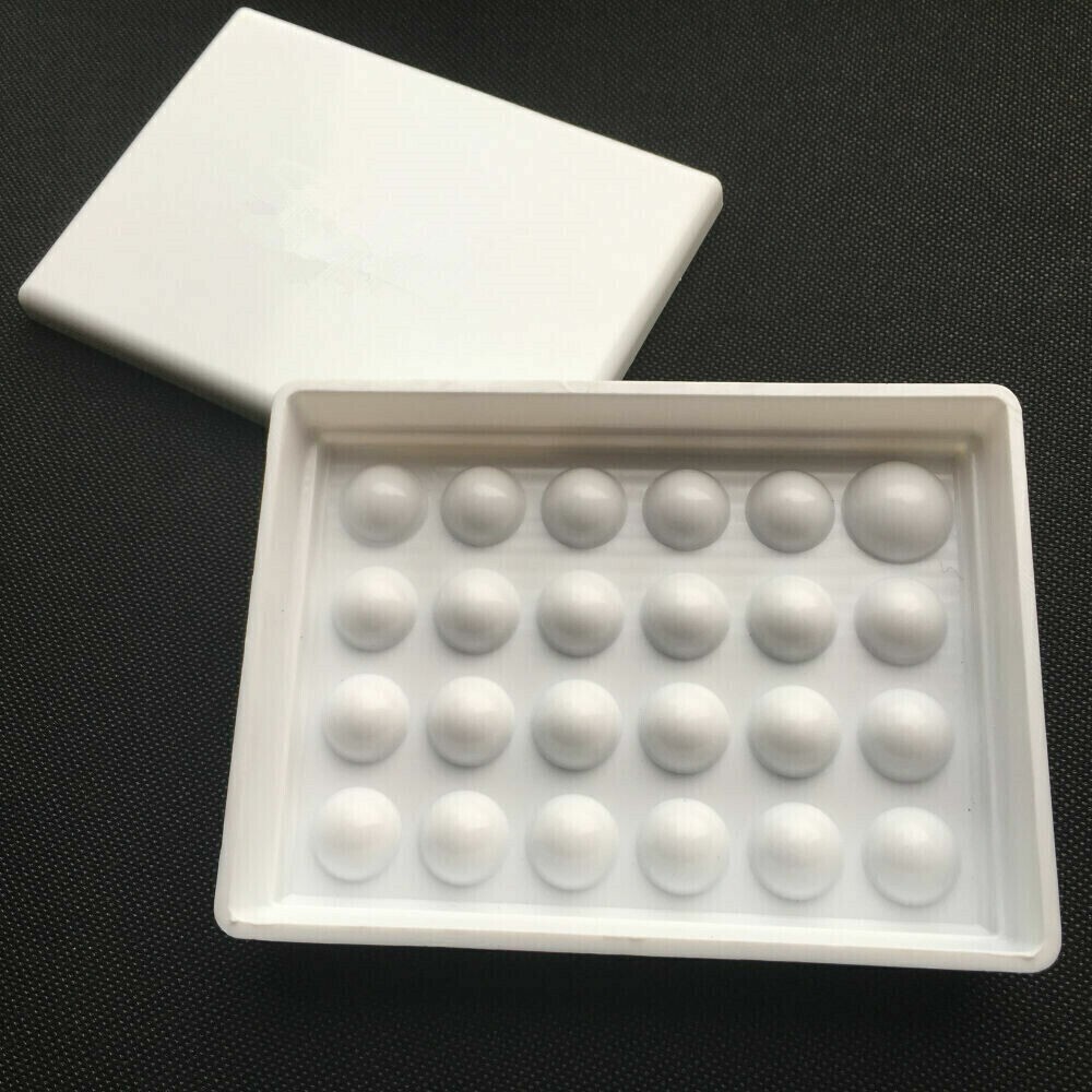 Dental Lab Porcelain Glaze Ceramic 24 Pits Material Watering Wet Tray Plate Tool