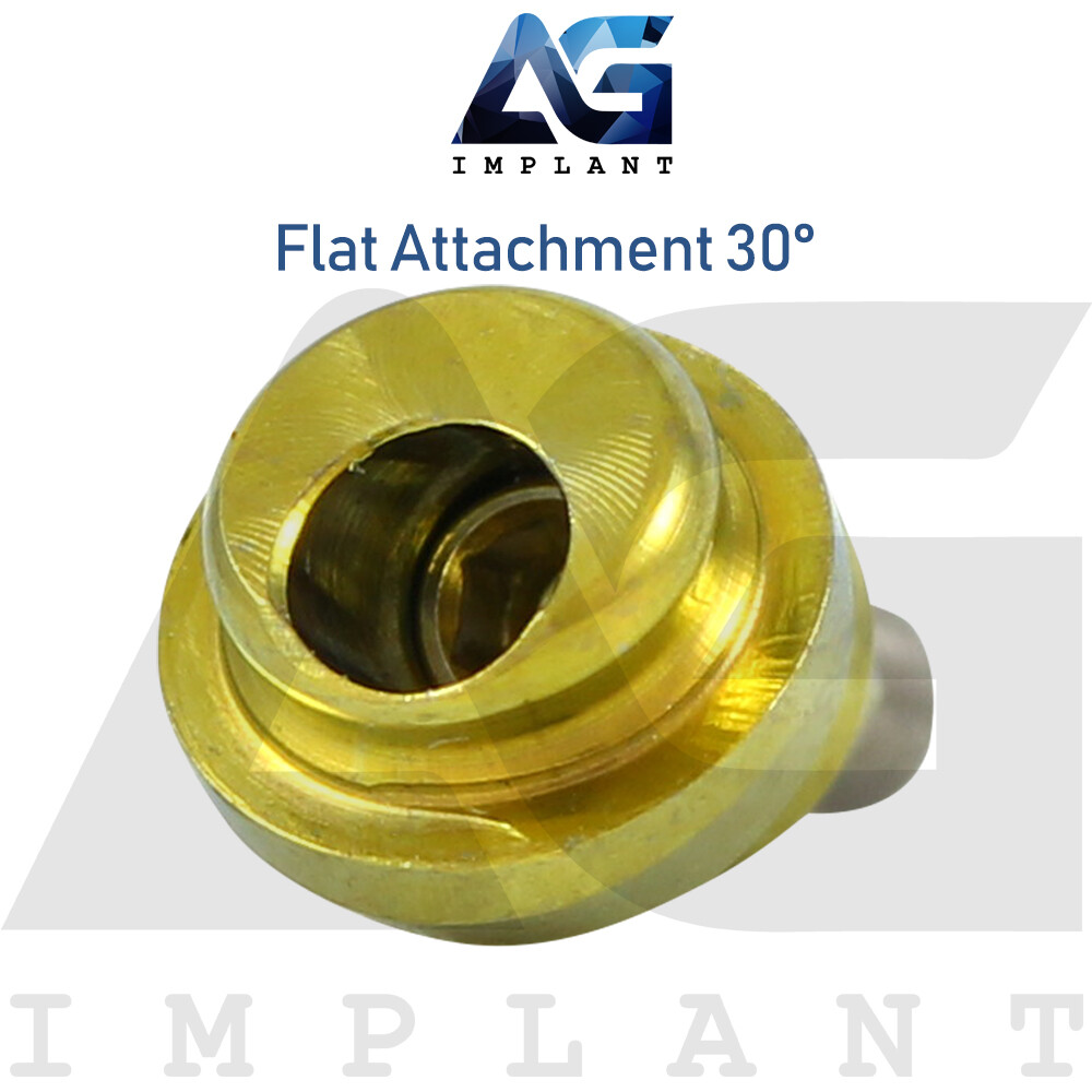 Angled 30° Flat Attachment Standard Silicone Set Titanium Internal Hex
