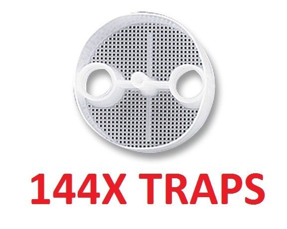 144X Pcs Plasdent Clear Screen-4-Vac Disposable Traps Fits Belmont