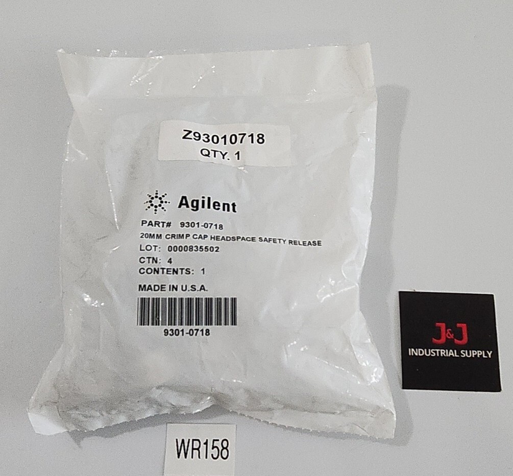*FACTORY SEALED* [100] Agilent 9301-0718 20mm Crimp Cap Headspace + Warranty!