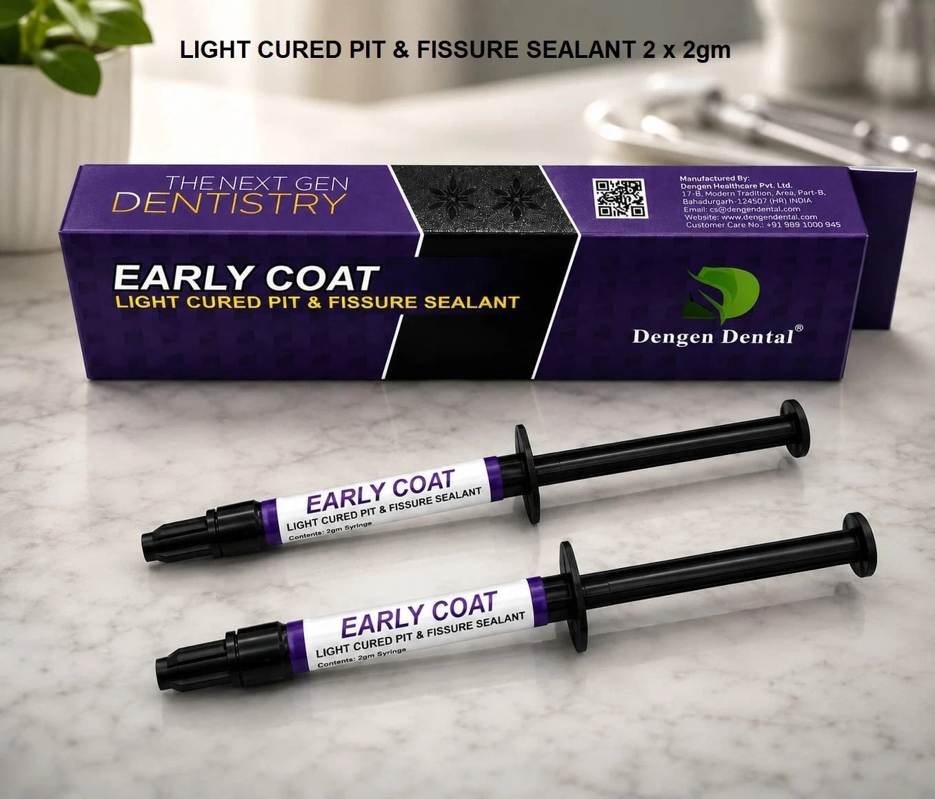 Sealant 2 x 2gm Syr Pack Dental EARLY COAT LC Pit & Fissure( FAST FREE SHIPING))
