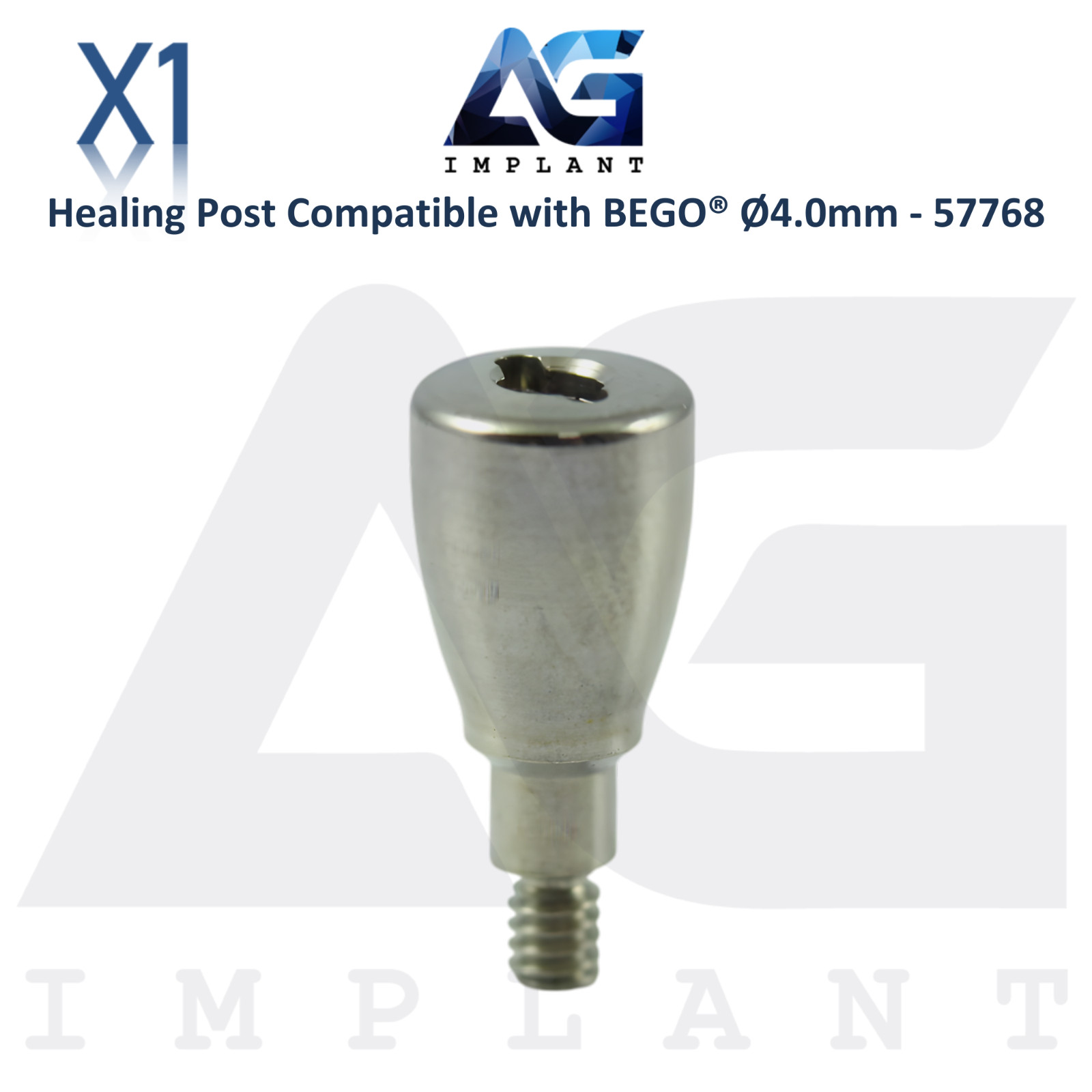 Titanium Healing Post BEGO® Compatible Ø4.0mm 57768 Soft Tissue Shaping