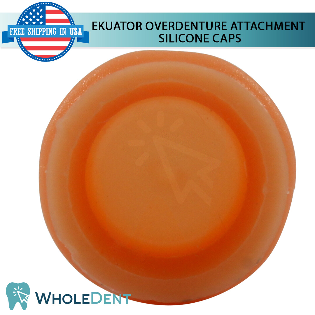 10x Soft Silicone Cap Ekuator Overdenture Attachment Abutment Dental