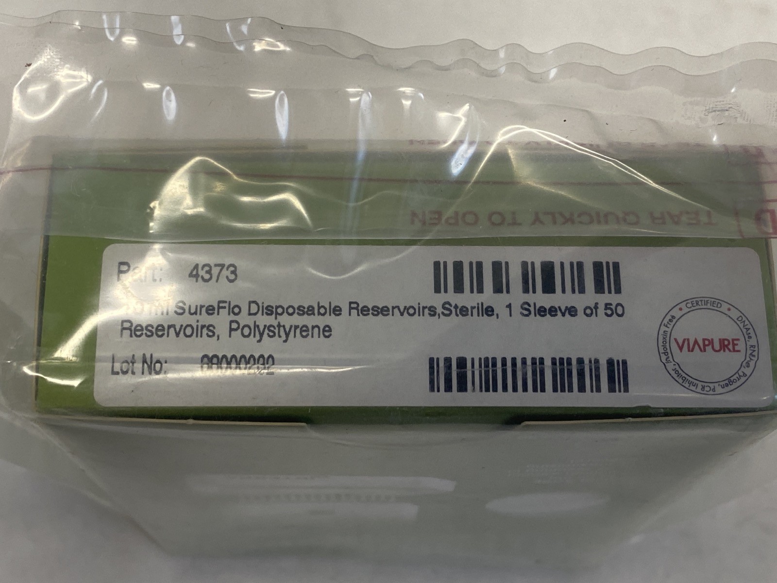 (88) INTEGRA 10mL Polystyrene Clear Advantage Reagent Reservoir Liners 4373