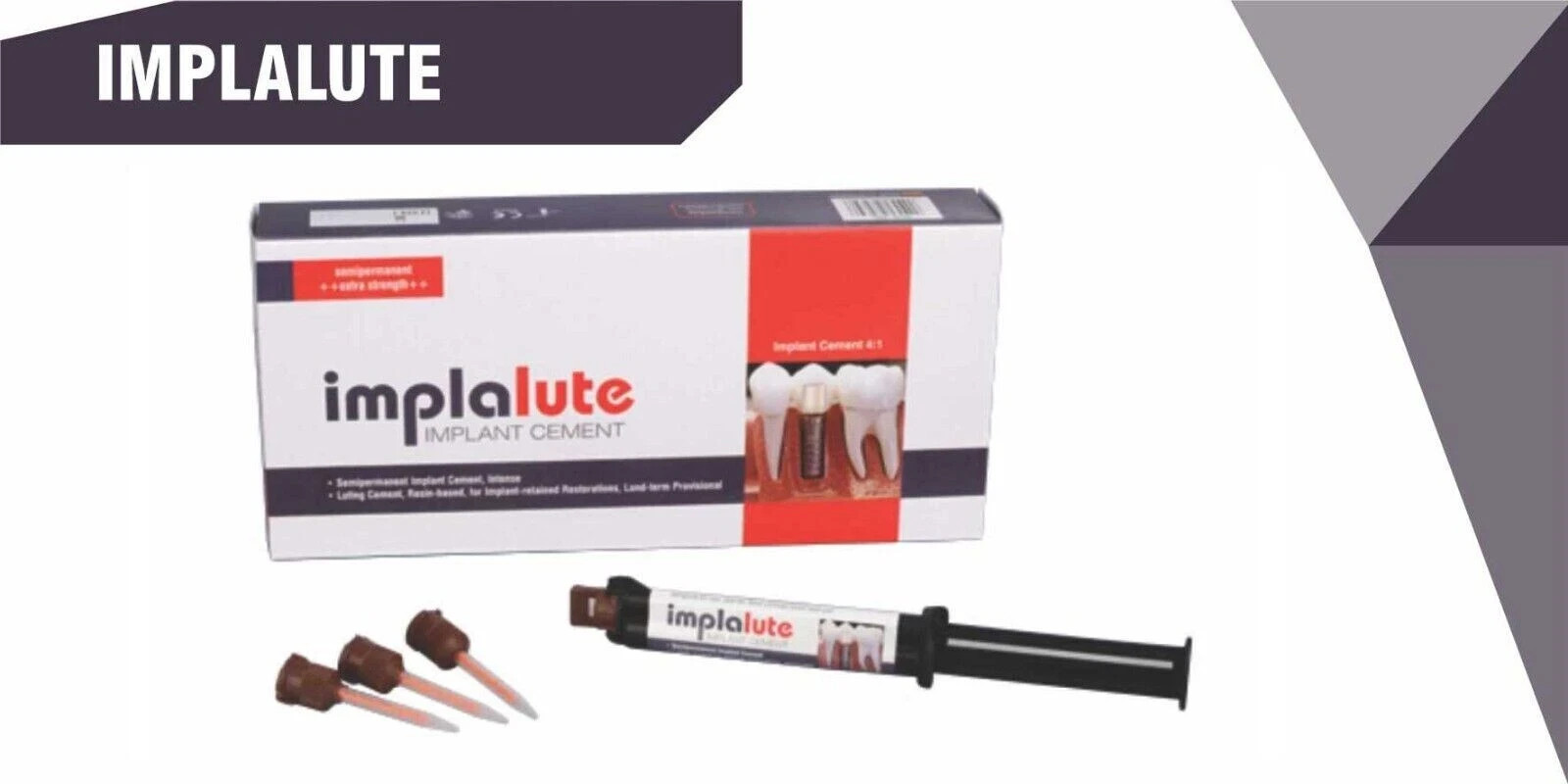 Medicept Implalute Semi Permanent Dental Implant Cement Automix 5ml (Fast Ship)