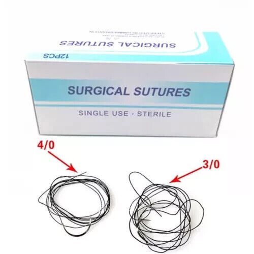5 Box Dental Lab Surgical Suture Silk Non-Absorbable 3/0 Or 4/0 Treating Braided