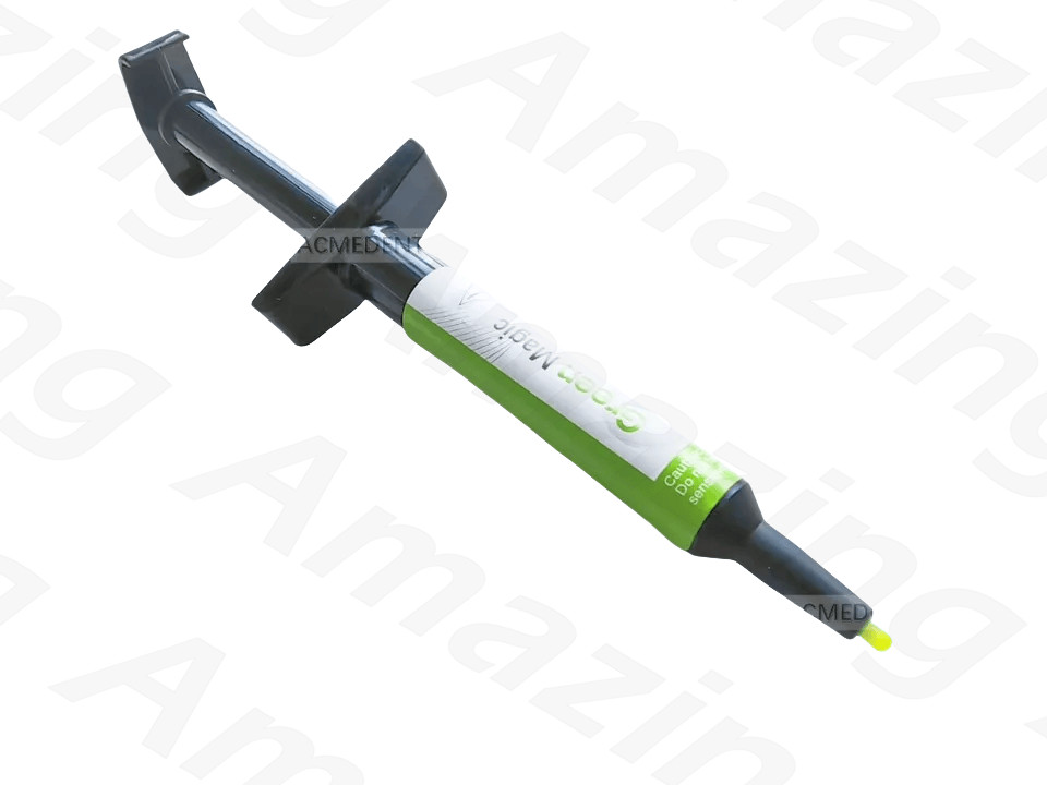 4g/syringe Dental Light Cure Adhesive Green Magic Bonding Brackets Color Change