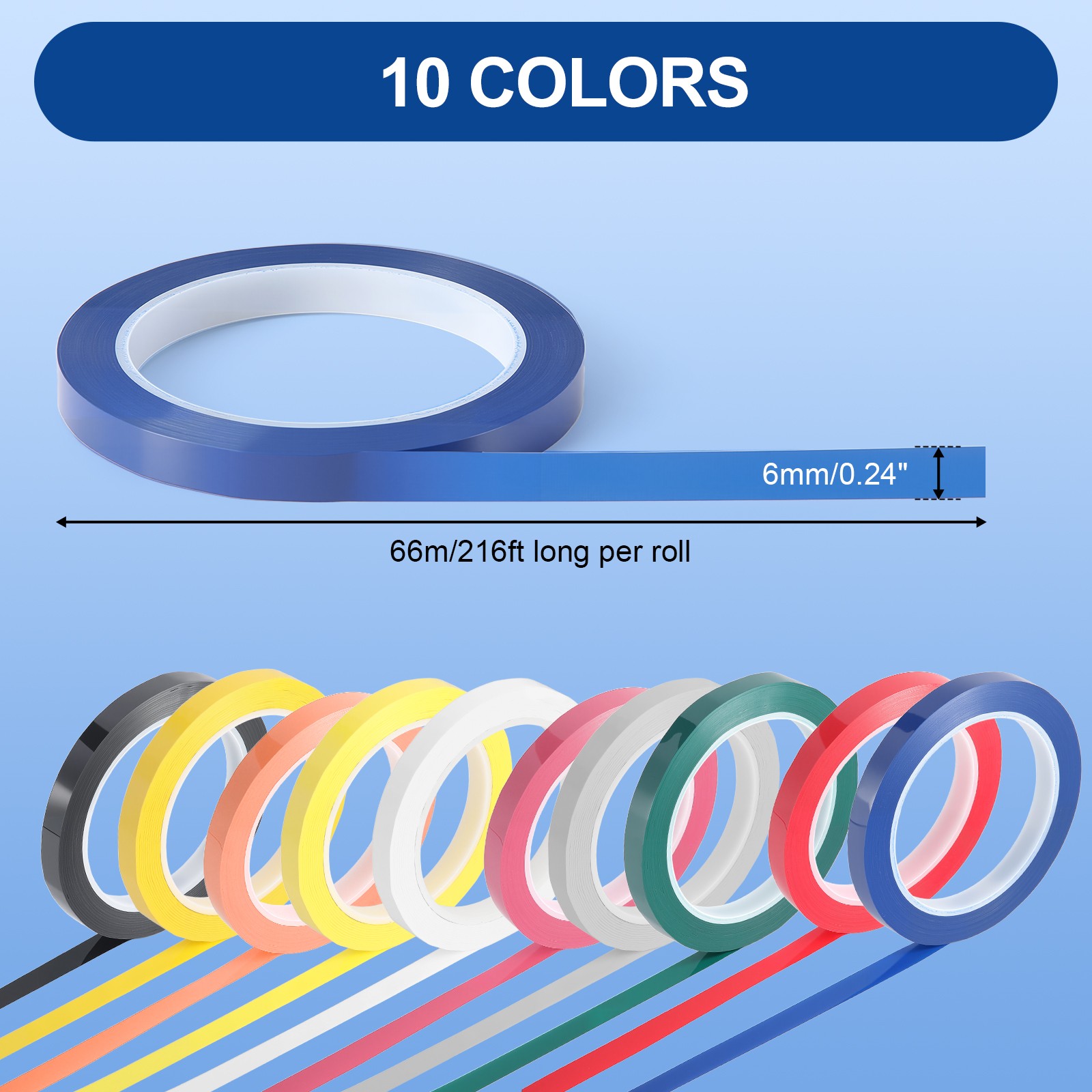 10s/set Surgical Instruments Identification Marking Tape 216.5′ L x 0.24/0.4”W