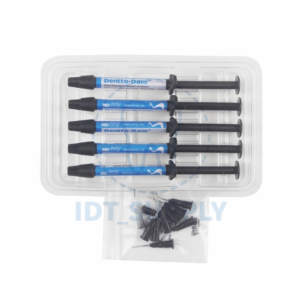 MEDICLUS Dentto-Dam Light Cure Gingival Barrier Resin 1.2ml x 5 Korean