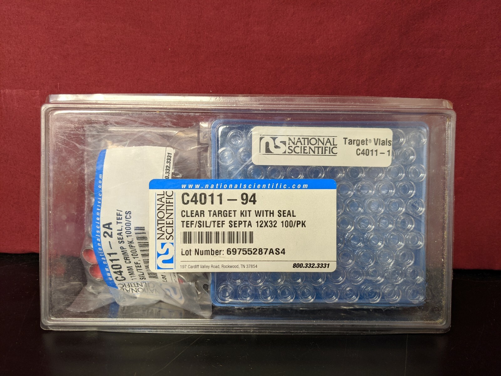 National Scientific C4011-94 Unassembled Vial And Crimp Seal Convenience Kit