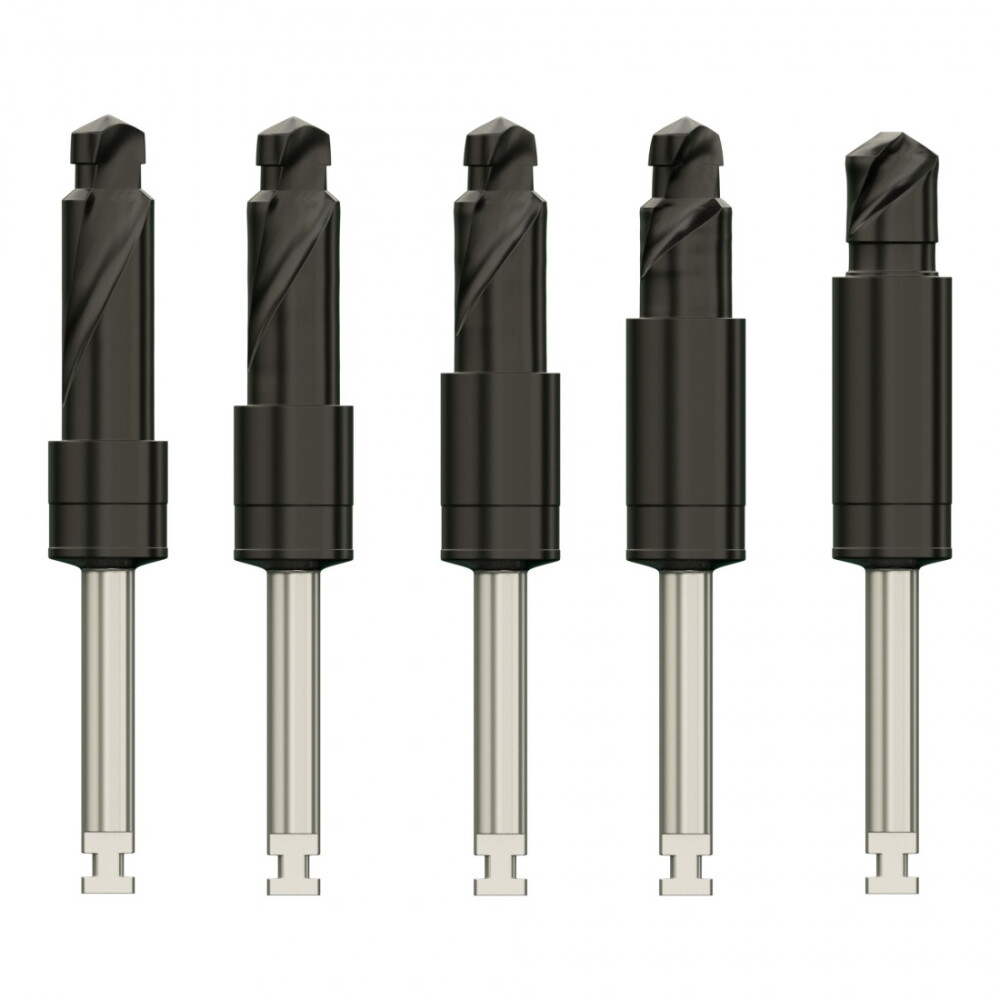 DSI Dental Implant Surgical DLC Coated Step Stopper Drill Bit Drills Kit 28pcs