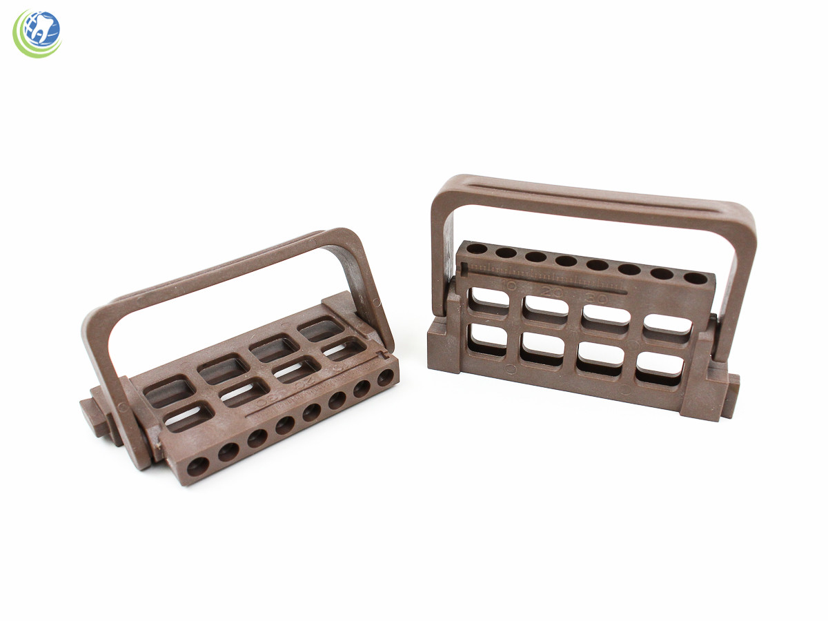 3X Dental Endo File Holder Block Caddy Root Canal W/ Ruler Brown Autoclavable