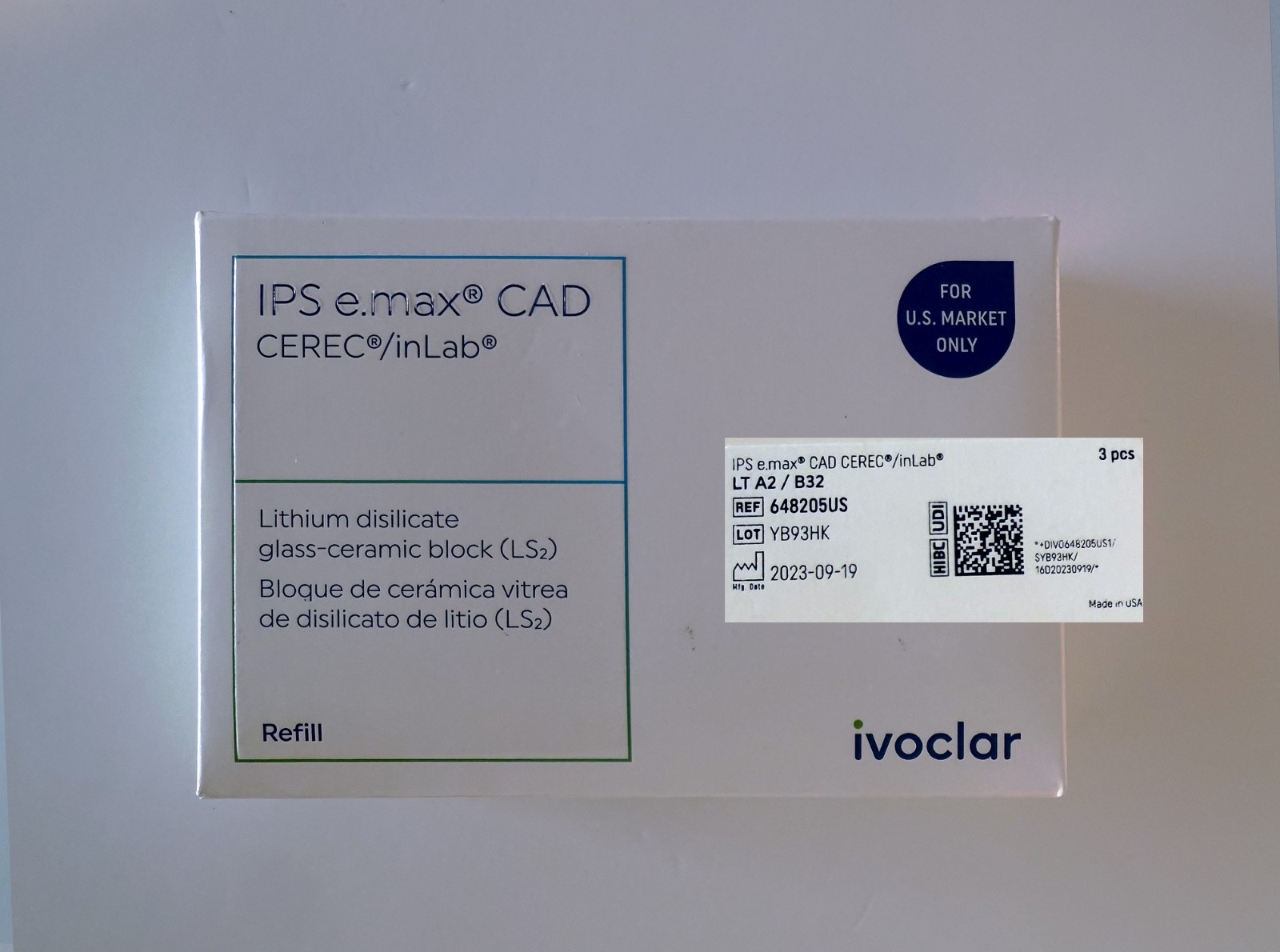 Ivoclar IPS E.Max CAD CEREC/InLab LT A2/B32