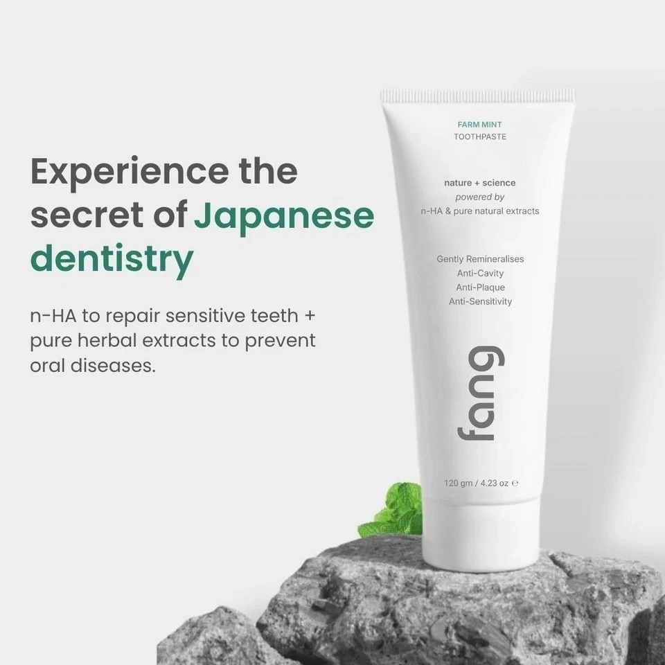Fang Farm Mint Natural Toothpaste – 120 grams (Pack of 4)