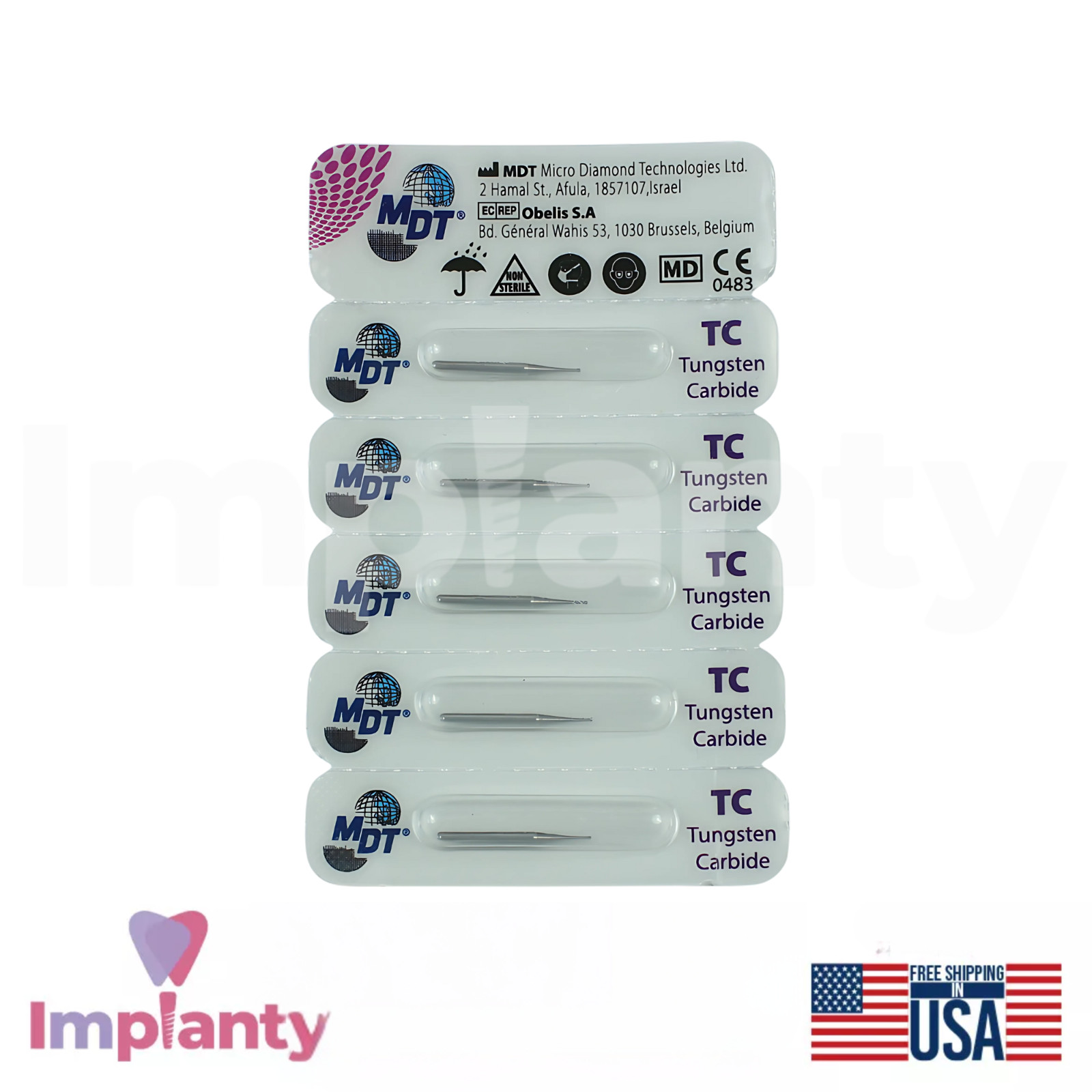 MDT Round FG Carbide Dental Burs Cavity Prep Caries Removal Handpiece Dentistry