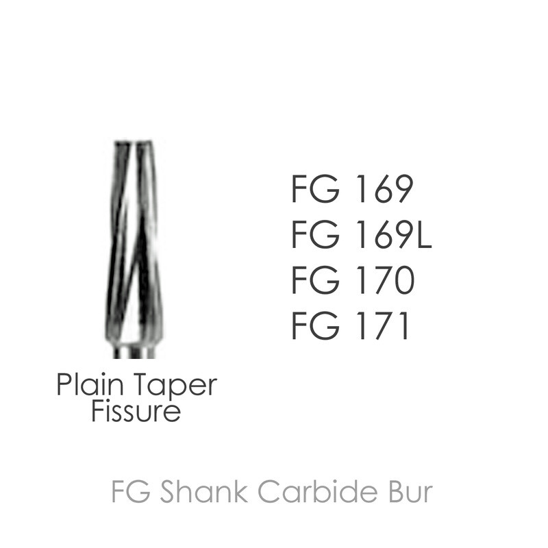 Meta BesQual Dental Carbide Burs FG Friction Grip PLAIN TAPER FISSURE Pkg/10