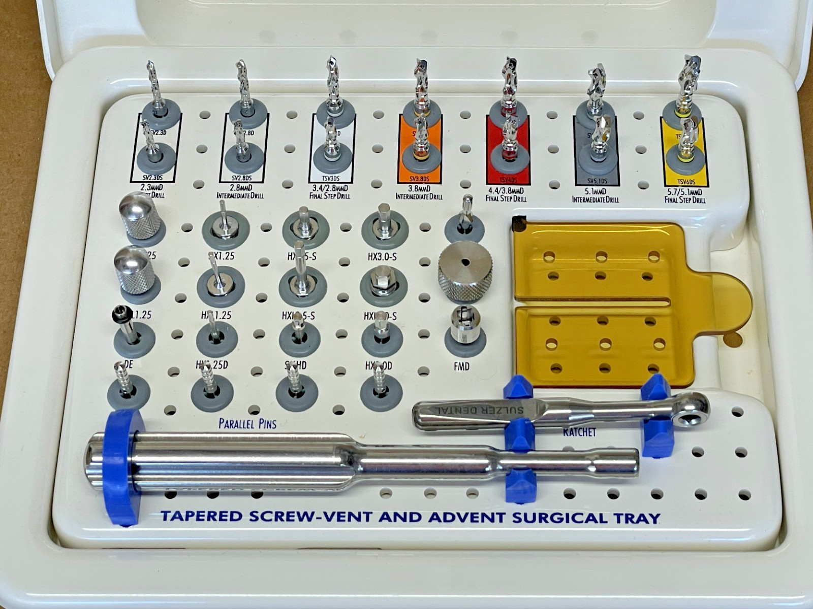 Sulzer Medica Tapered Screw-Vent and Advent Kit, Excellent, Pictured Items Only