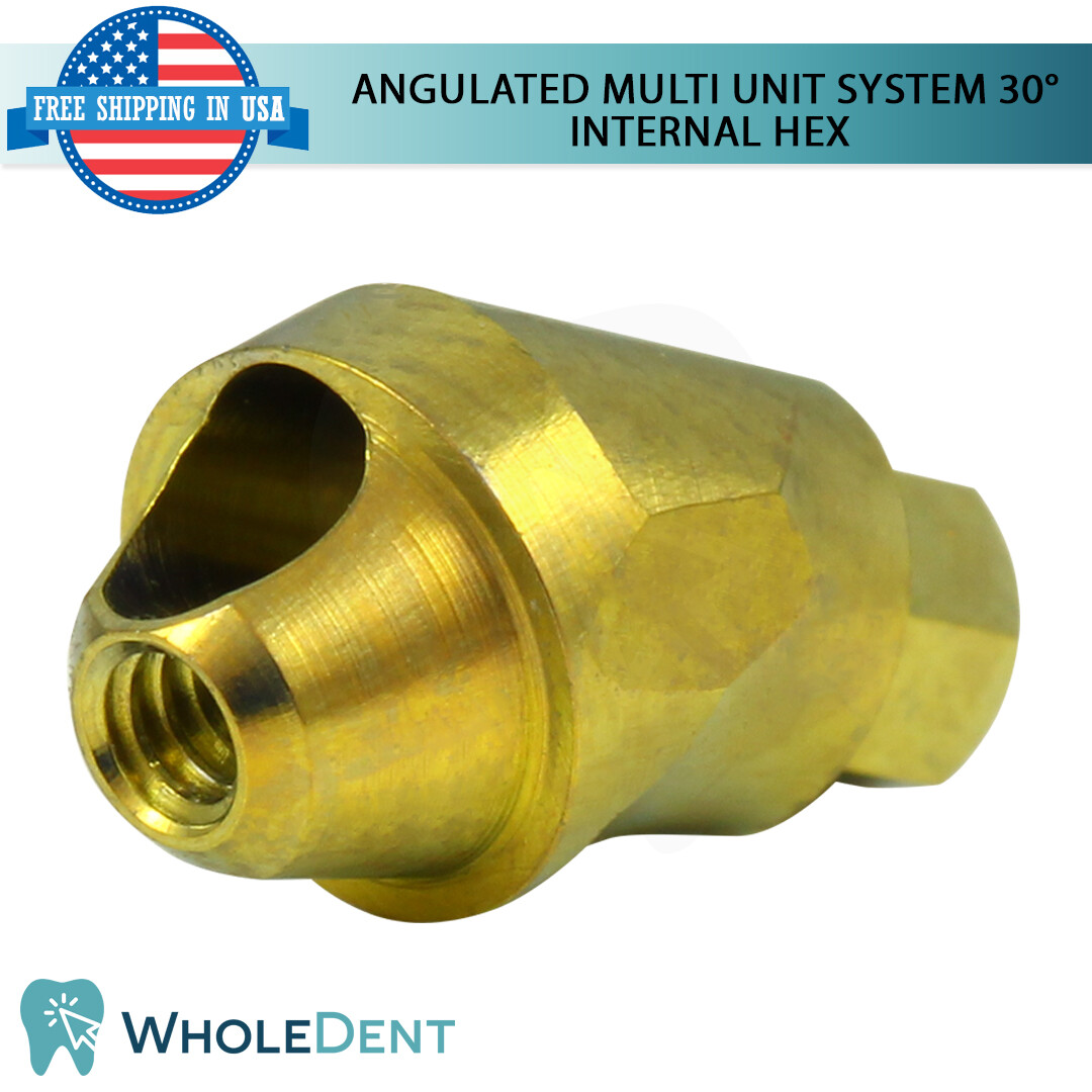 Angulated Multi Unit 30° Titanium Sleeve Set 3mm Dental Im plant Internal Hex