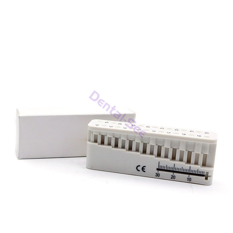 Dental Endo Mini Block File w Endo Measuring Ruler Measure Autoclavable