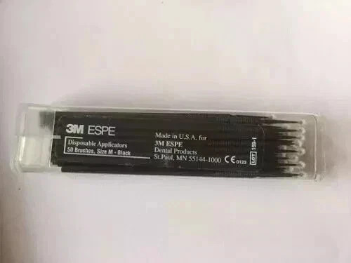 3 x 3M ESPE Disposable Applicator 50 Brushes, Size M-Black !! FREE FAST SHIPING