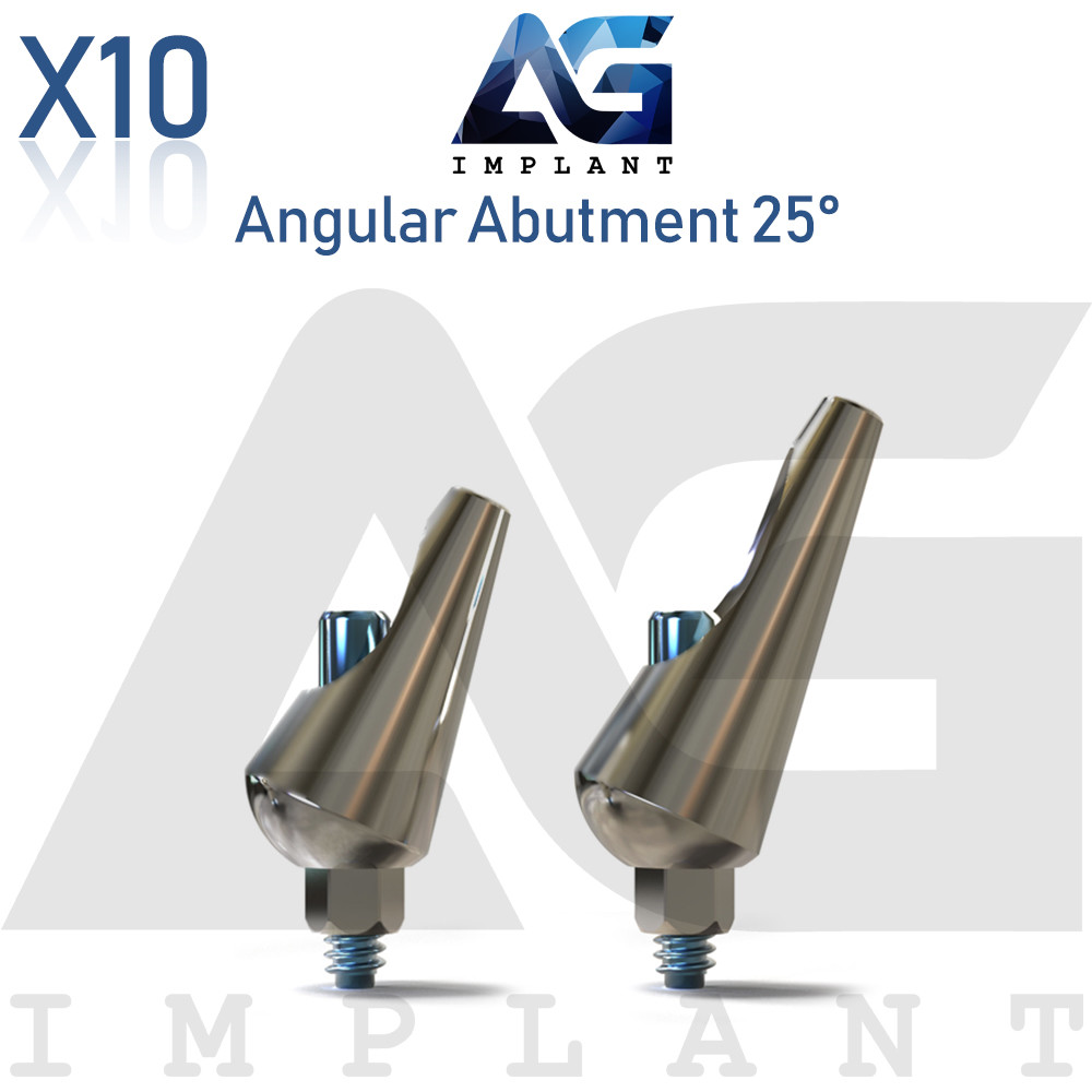 10 Angular Prosthetic 25° Aesthetic Titanium Dental Int Hex 2.42mm