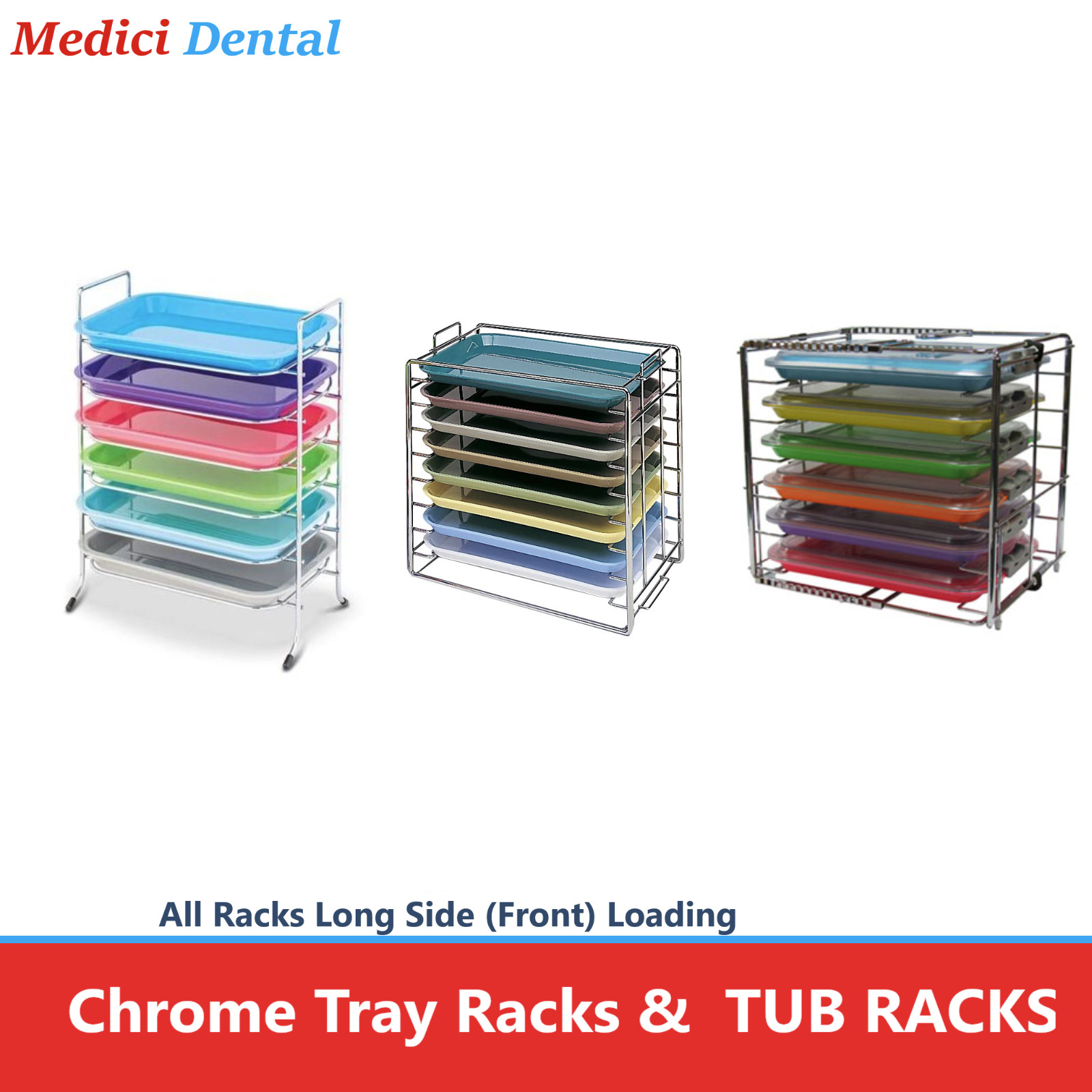 Dental Instrument Tray Rack for Size B Trays, F Trays, D Trays, E Trays, A Tray
