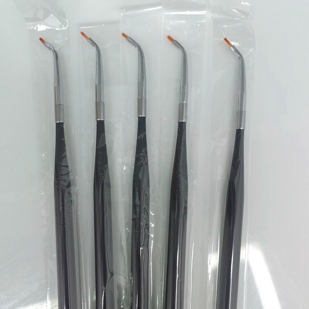Dental Aesthetic Restoration Resin Posterior Brush Pen Curved Tips Shaping Tool