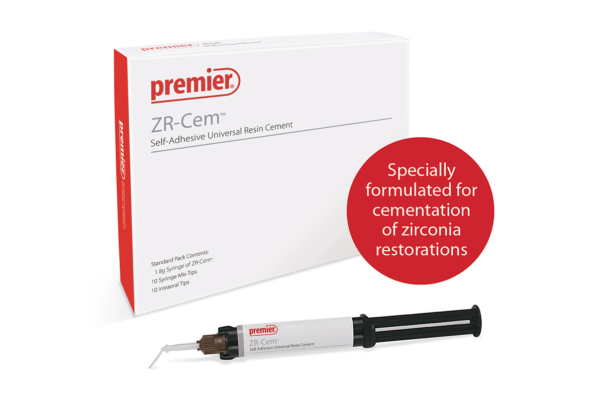Premier Dental ZR-Cem Self-Adhesive Resin Cement Zirconia crowns 8gm WHITE Shade