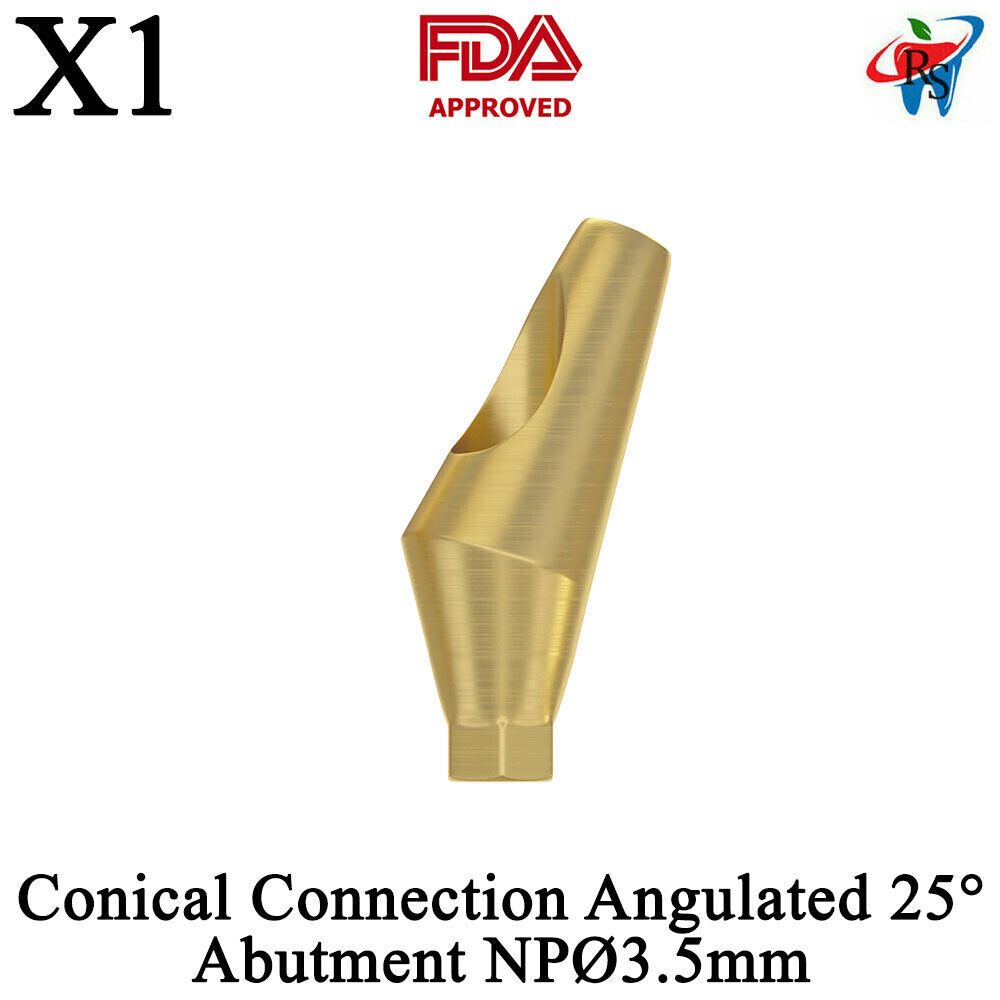 1pcs DSl Dental Adapter Head Angulated 25° Conical Connection NP Ø3.5 mm Fixture