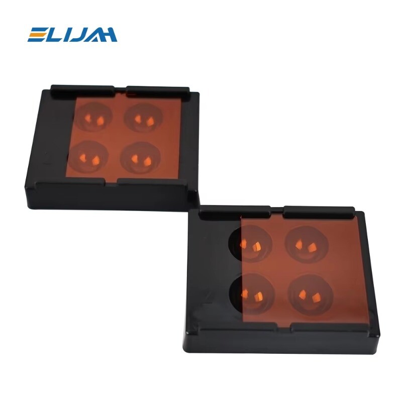 4 Holes Dental Veneer Storage Box Teeth Patch Shading Light Storage 5 pack/5 box