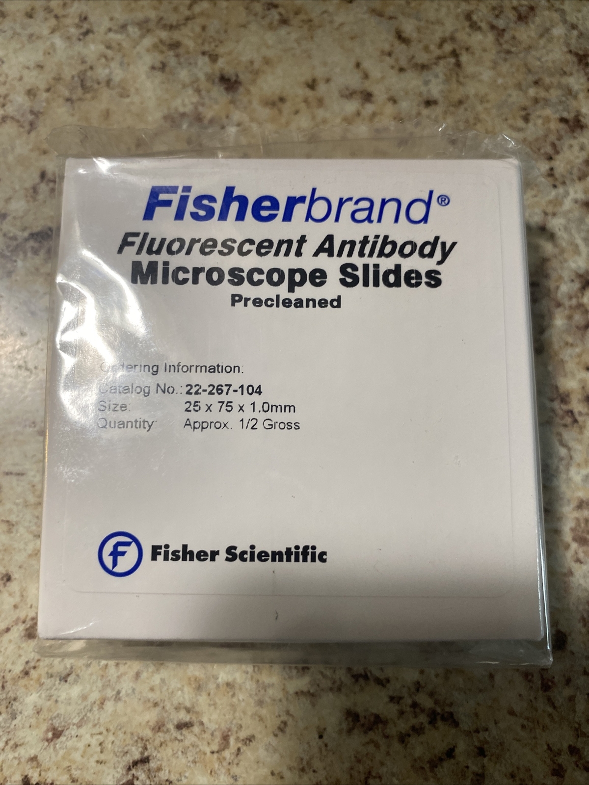 FISHERBRAND ANTIBODY MICROSCOPE SLIDES W/ TWO 15MM CIRCLES CAT NO 22-267-104