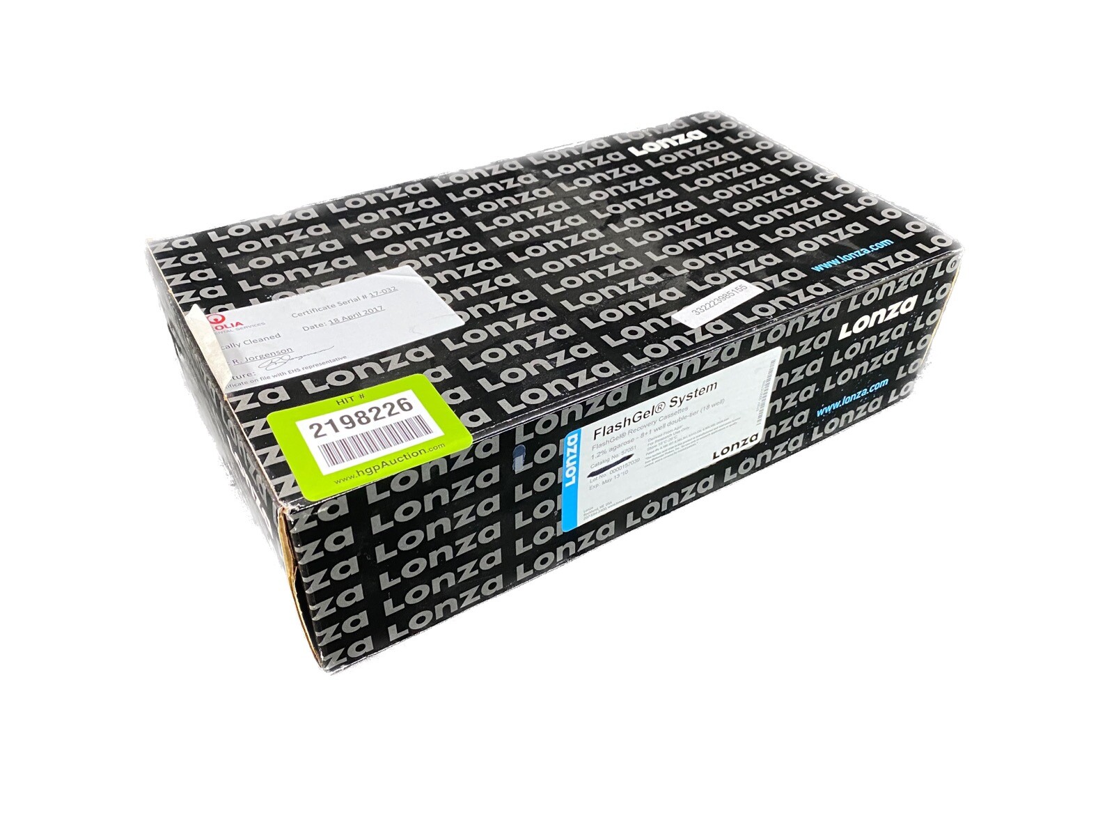 LONZA FlashGel System Recovery Cassettes 1.2% Agarose 57051 (7/pk)
