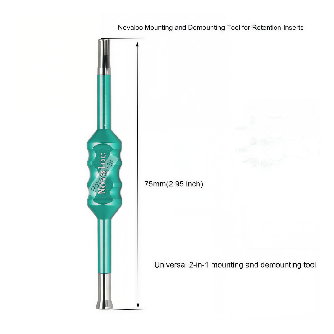 Dental Novaloc Retention Inserts Caps Peek Locator Mounting & Demounting Tool