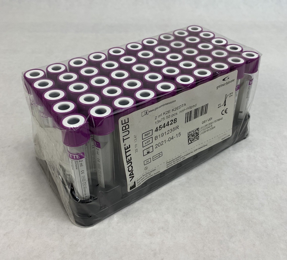 Vacuette 454428 2ml K2E K2EDTA 13×75 50pcs Tubes