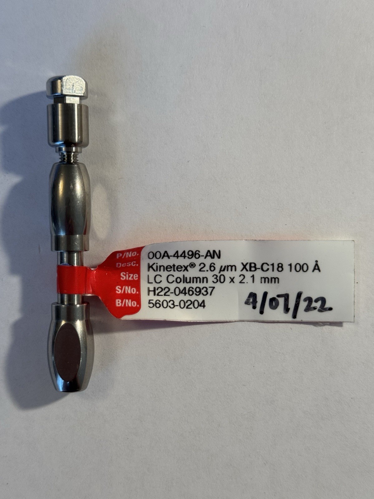 Phenomenex Kinetex 2.6 µm XB-C18 100 Å, LC Column 30 x 2.1 mm (00A-4496-AN)