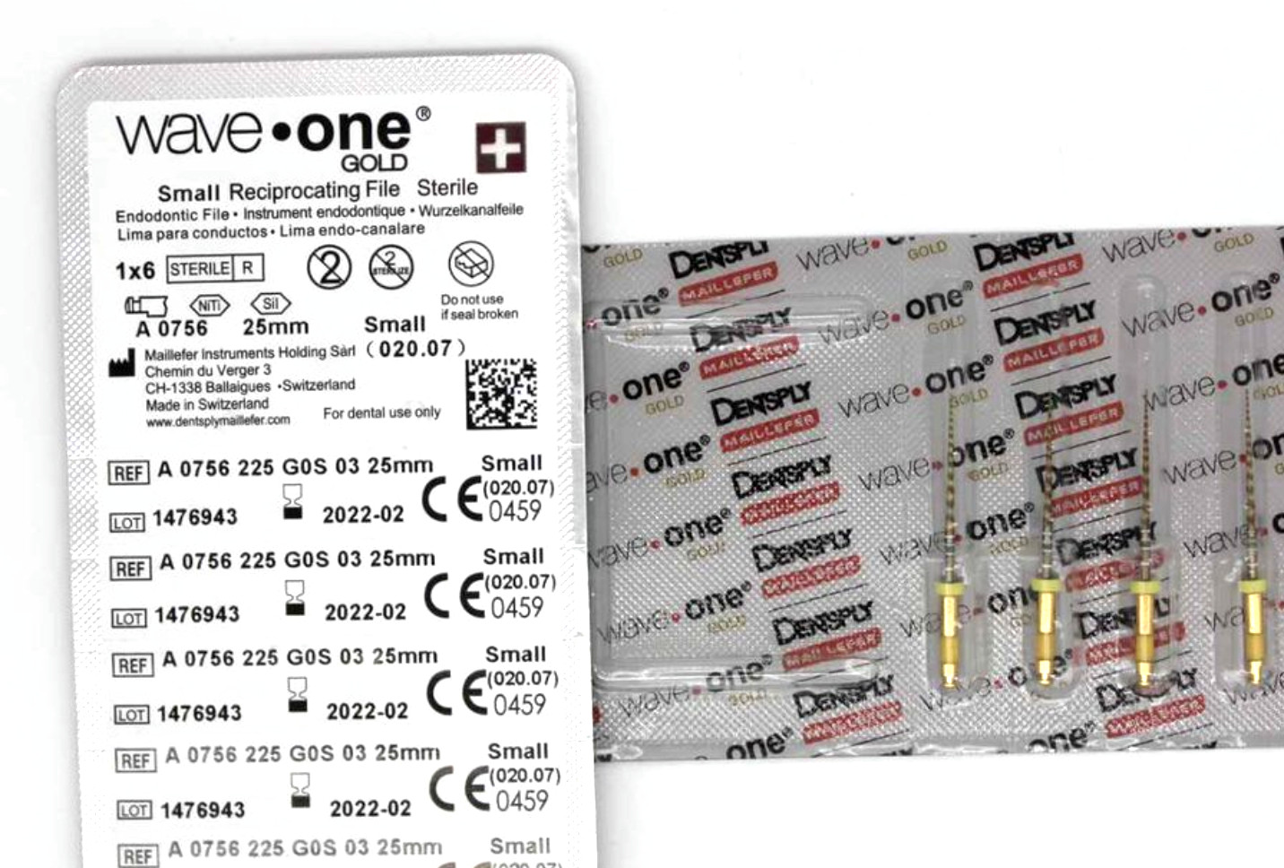 Waveone Gold Wave One Small Yellow Endodontic File Root Canal Dentsply 4pk 21mm