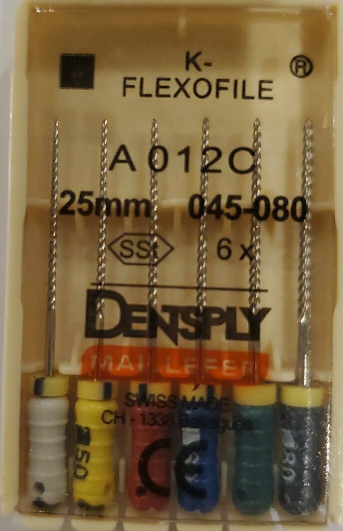 Dentsply Maillefer K-Flexofile Endodontic Dental Files 1 Pack 045-080 25 mm