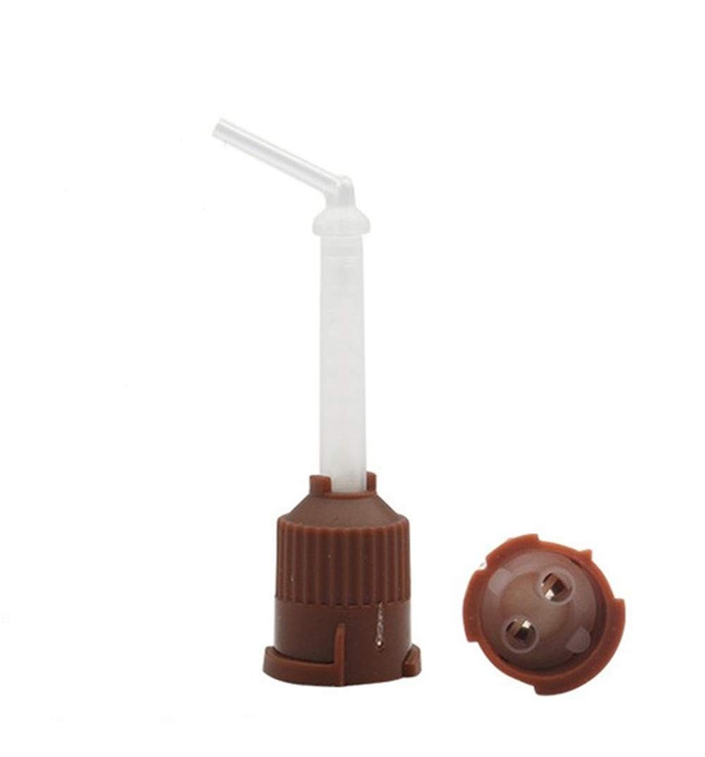 Dental BROWN MIXING TIPS with Intra Oral Tips for Core Bulid up Material 50 Pcs