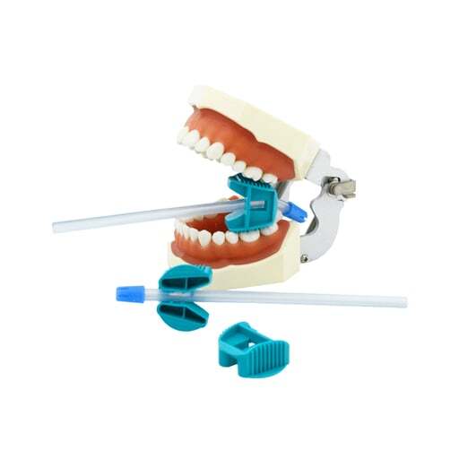 EZ Bite Block Disposable Mouth Prop, 1x Medium (orange), 1x Large (Blue)
