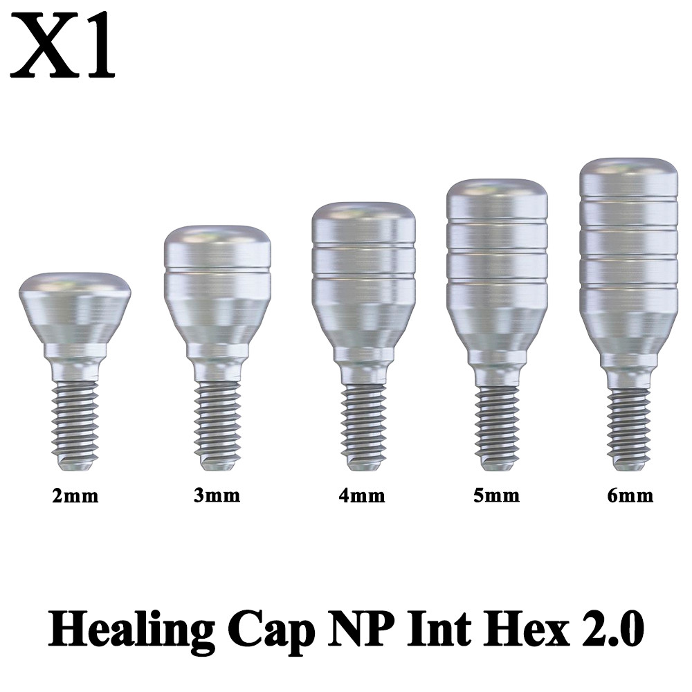 1pcs Dental Healing Cap Ø3.5mm Slim NP Int Hex 2.0mm Connection Titanium