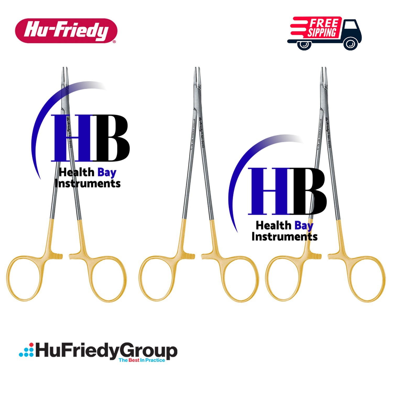Hu-Friedy Mini Ryder Needle Holder #5092 15 cm Lot of 3