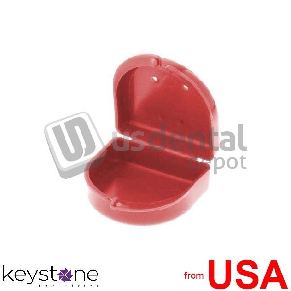 KEYSTONE Bo-Box RED Orthodontic Retainer Cases, bag of 10 boxes – #092152 446399