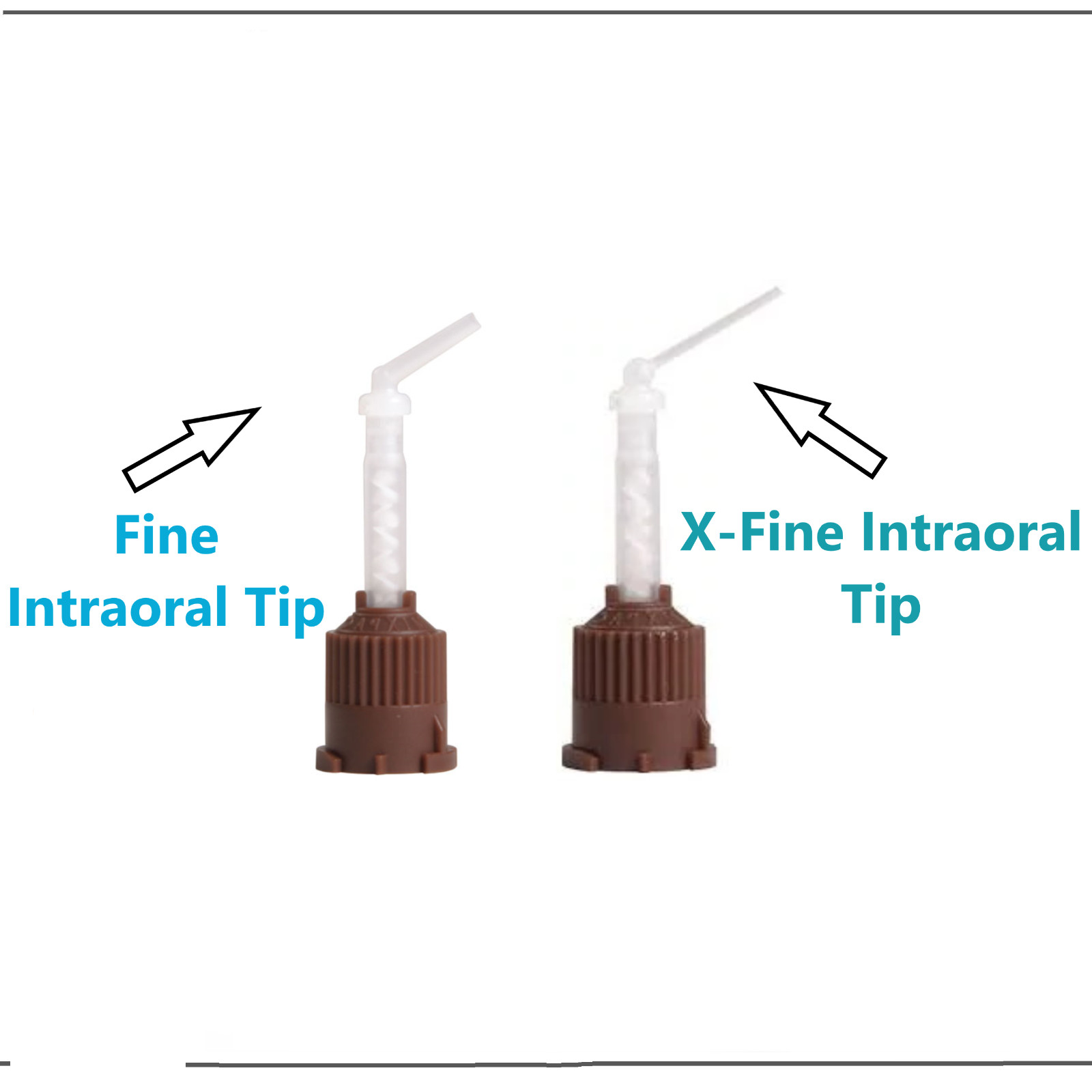 Dental Brown HP Mixing Tips for Endo/Core Material with Intra-Oral Tips