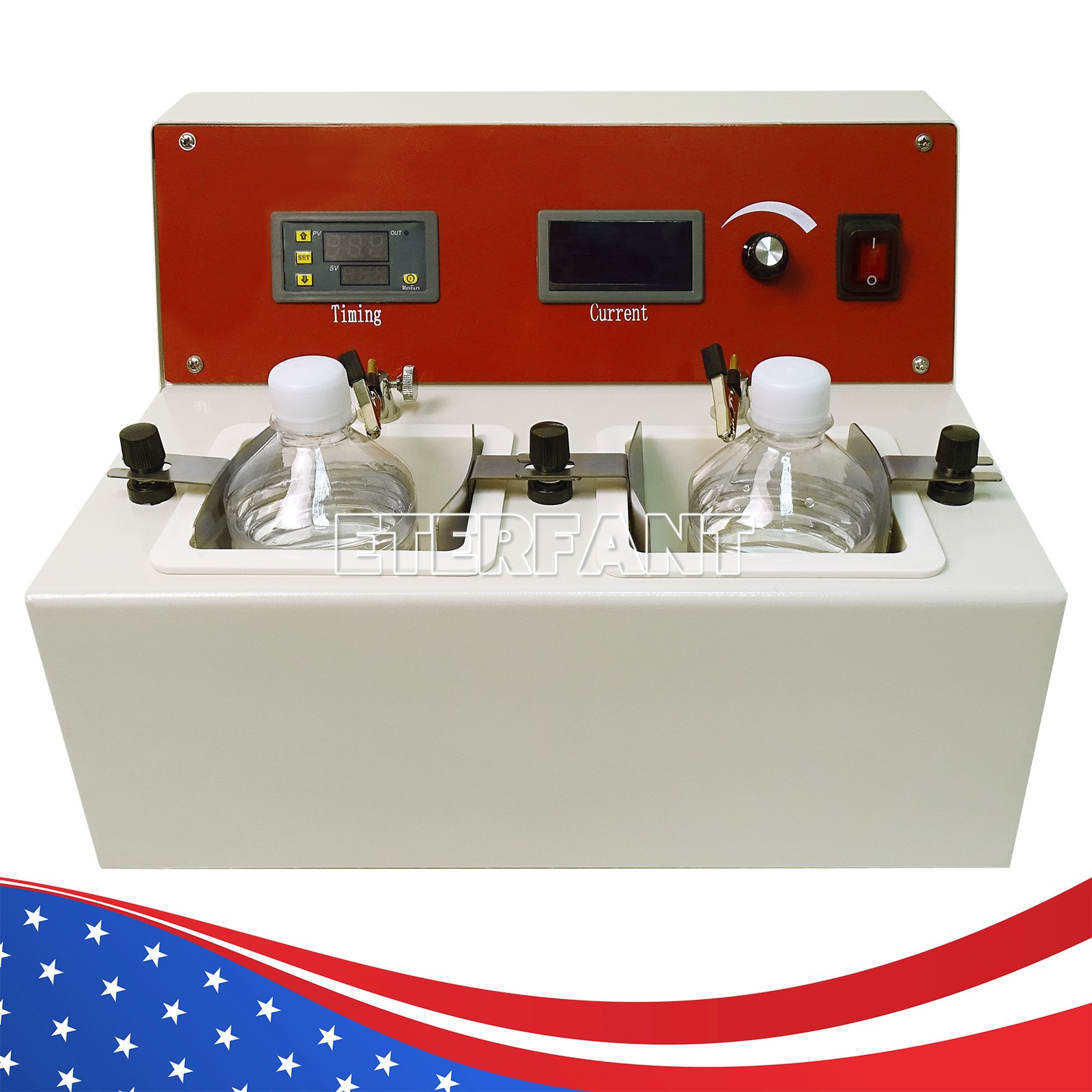 ETERFANT Dental Lab Electrolytic Polish Machine Two electrolytic Cells 110V 250W
